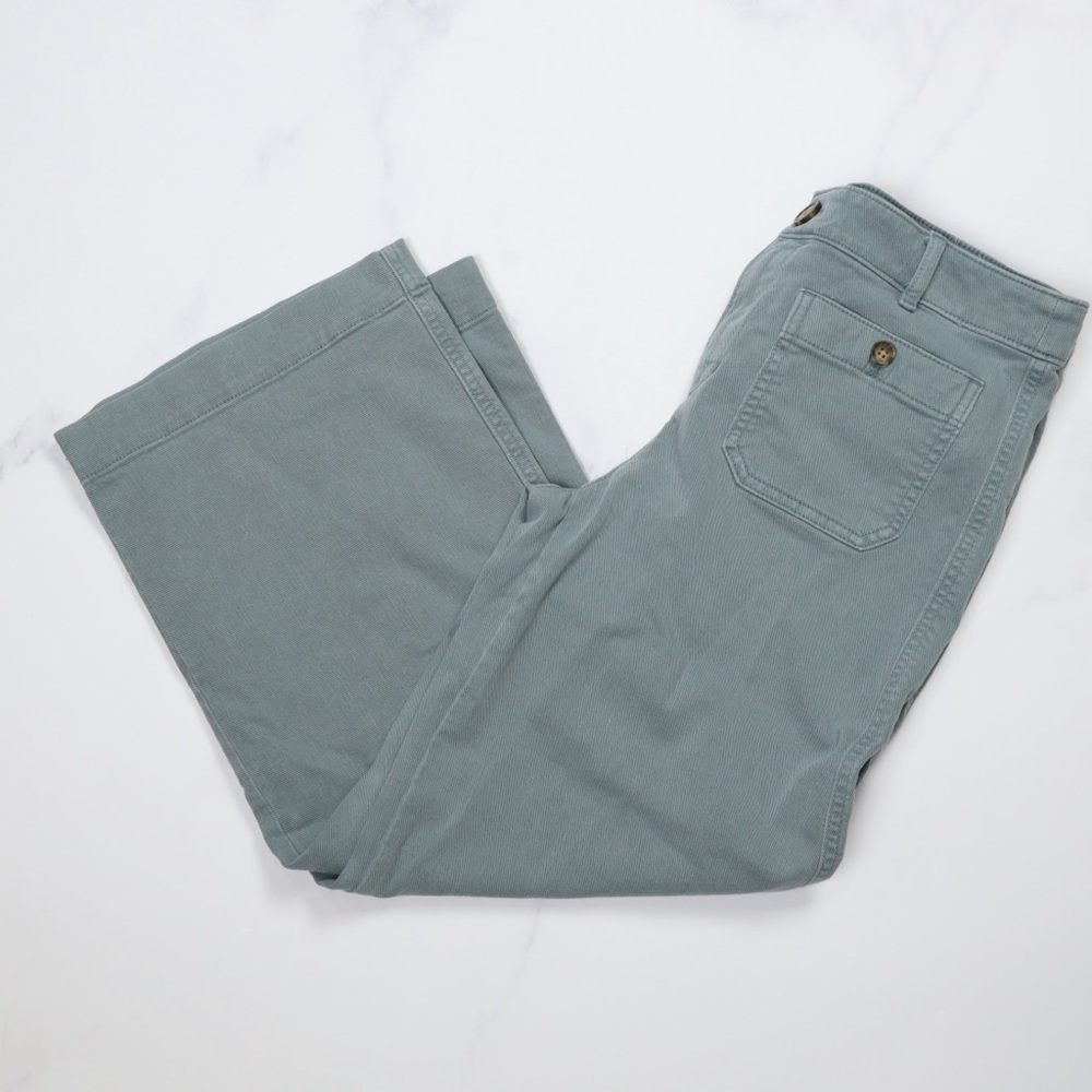 LOFT Wide Leg Pants in Sage Green